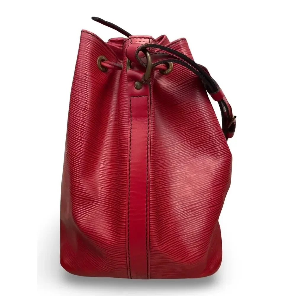 Louis Vuitton Red/Wine Epi Noé BB Bucket Bag | Adjustable Shoulder Strap